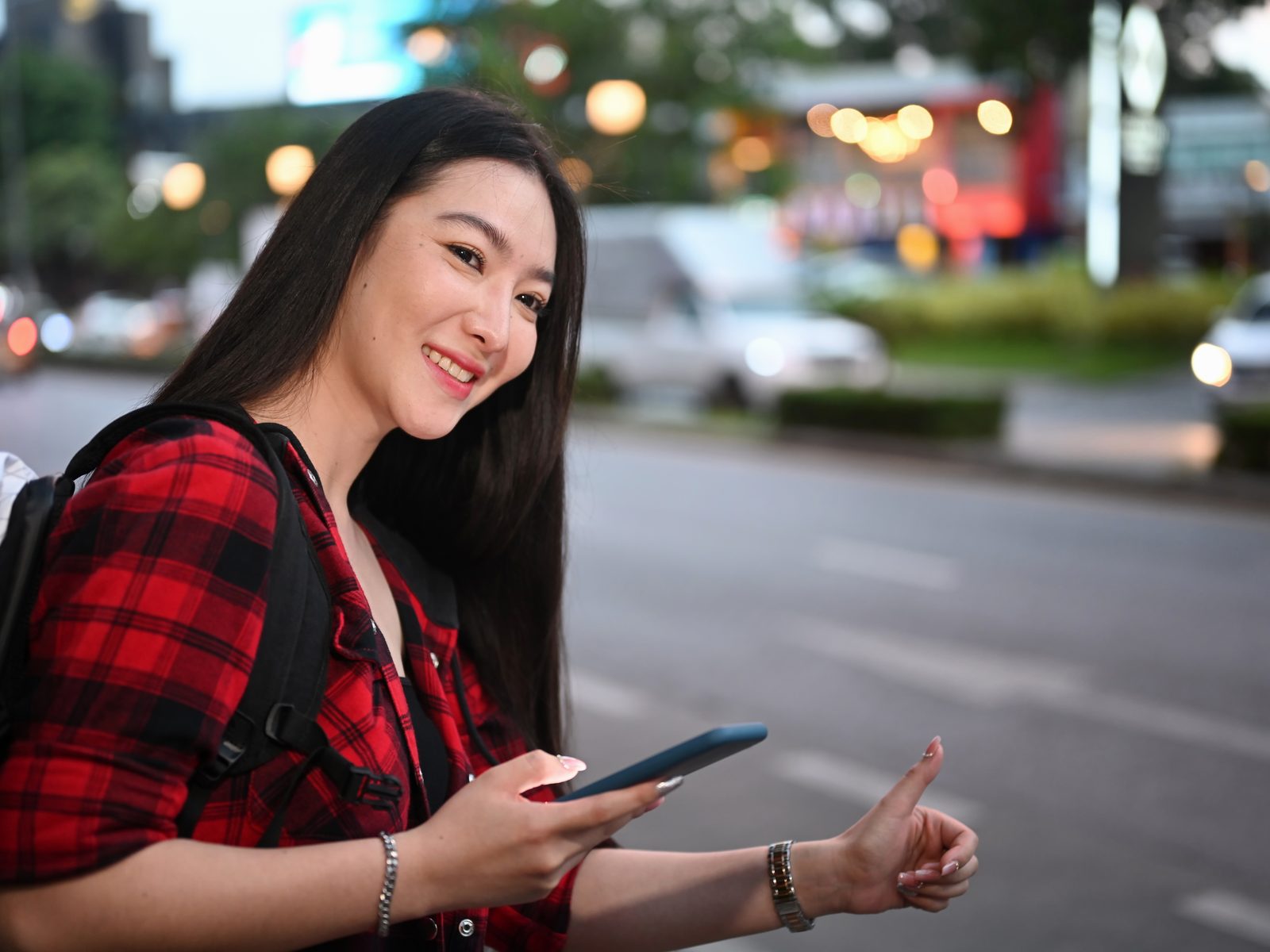 A passenger booking a ride in the app